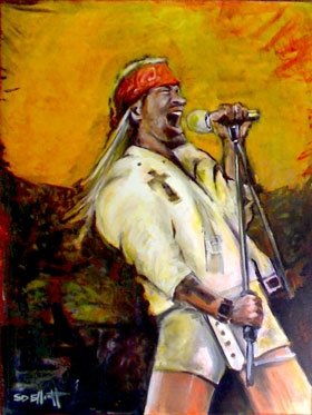 full view of Axl Rose painting
